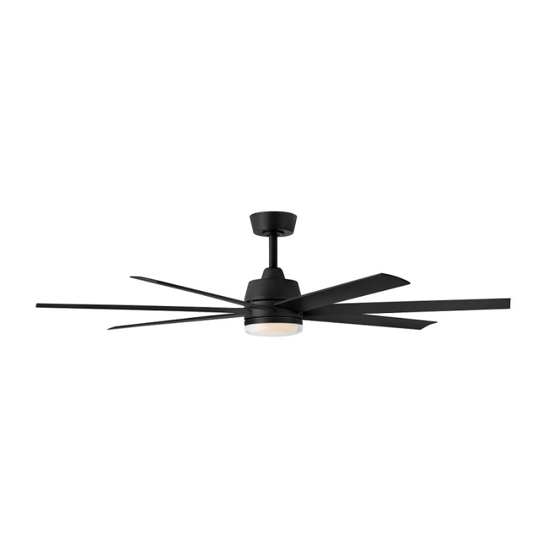 Hinkley 910656 Current 56" Smart Ceiling Fan with LED Light Kit - Matte Black