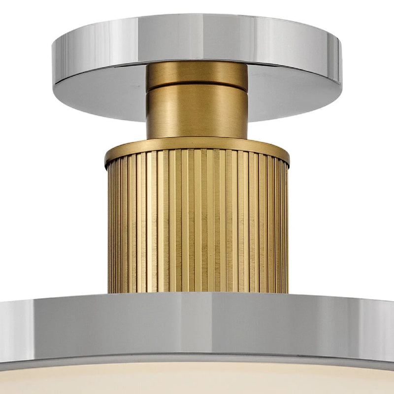 Hinkley 47593 Kiran 1-lt 6" LED Semi-Flush Mount - Polished Nickel