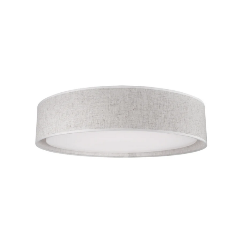 Kuzco FM7920-5CCT Dalton 1-lt 20" LED Flush Mount, 5CCT Selectable - Beige/Textured Linen