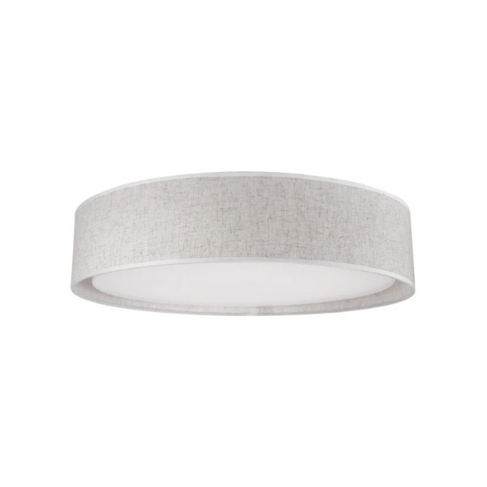 Kuzco FM7920-5CCT Dalton 1-lt 20" LED Flush Mount, 5CCT Selectable - Beige/Textured Linen
