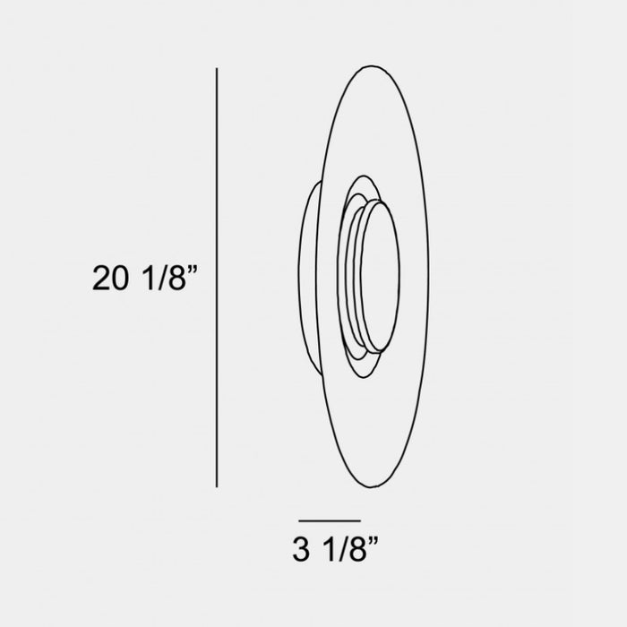 Bover Big Bang 1-lt 20" LED Wall Sconce