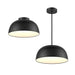 Dals NAPF20-CC Napa 1-lt 20" LED 2-in-1 Flush Mount/Pendant, 5CCT Selectable - Black