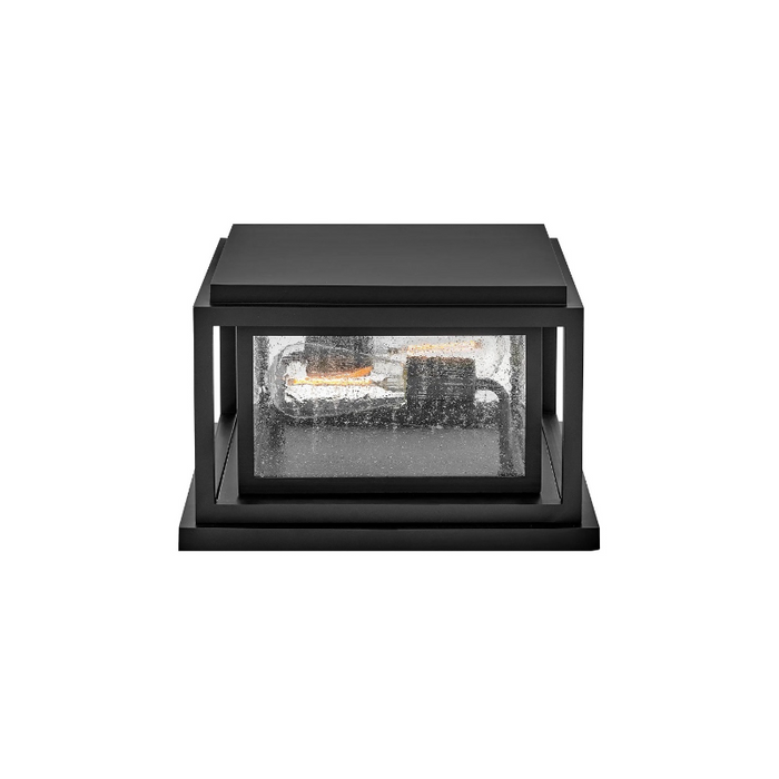 Hinkley 1008 Republic 2-lt 12" LED Outdoor Pier Mount Lantern - Black