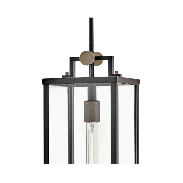 Hinkley 23012 Catalina 1-lt 8" LED Hanging Lantern - Black with Burnished Bronze accents
