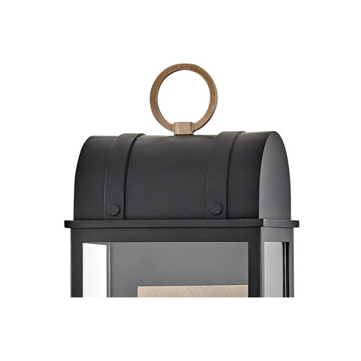 Hinkley 10664 Campbell 2-lt 22" Tall LED Outdoor Wall Mount Lantern - Black with Burnished Bronze accents