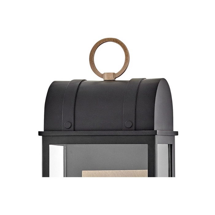 Hinkley 10664 Campbell 2-lt 22" Tall LED Outdoor Wall Mount Lantern - Black with Burnished Bronze accents