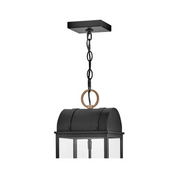 Hinkley 10662 Catalina 3-lt 8" LED Hanging Lantern - Black with Burnished Bronze accents