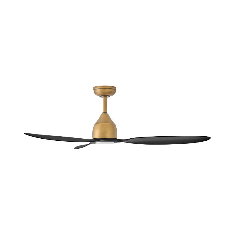 Hinkley 906352F Azura 52" Outdoor Ceiling Fan with LED Light Kit - Heritage Brass