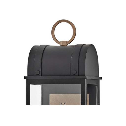Hinkley 10660 Campbell 1-lt 16" Tall LED Outdoor Wall Mount Lantern - Black with Burnished Bronze accents