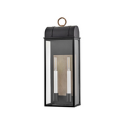 Hinkley 10665 Campbell 2-lt 26" Tall LED Outdoor Wall Mount Lantern - Black with Burnished Bronze accents