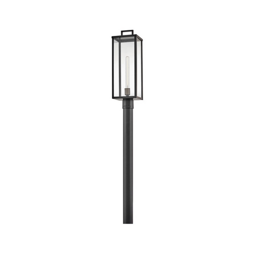 Hinkley 23011 Catalina 1-lt 24" Tall LED Outdoor Post Mount Lantern - Black with Burnished Bronze accents