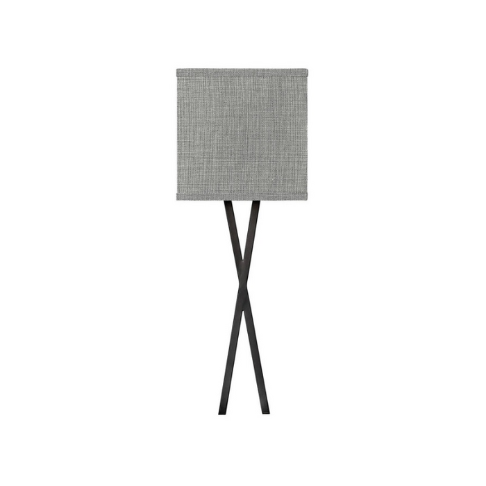 Hinkley 41101 Axis Heathered Gray 1-lt 22" Tall LED Wall Sconce - Black