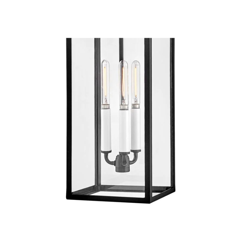 Hinkley 10662 Catalina 3-lt 8" LED Hanging Lantern - Black with Burnished Bronze accents