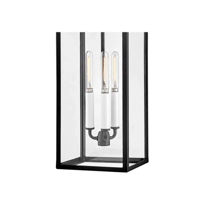 Hinkley 10662 Catalina 3-lt 8" LED Hanging Lantern - Black with Burnished Bronze accents