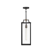 Hinkley 23012 Catalina 1-lt 8" LED Hanging Lantern - Black with Burnished Bronze accents