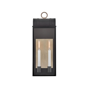 Hinkley 10665 Campbell 2-lt 26" Tall LED Outdoor Wall Mount Lantern - Black with Burnished Bronze accents