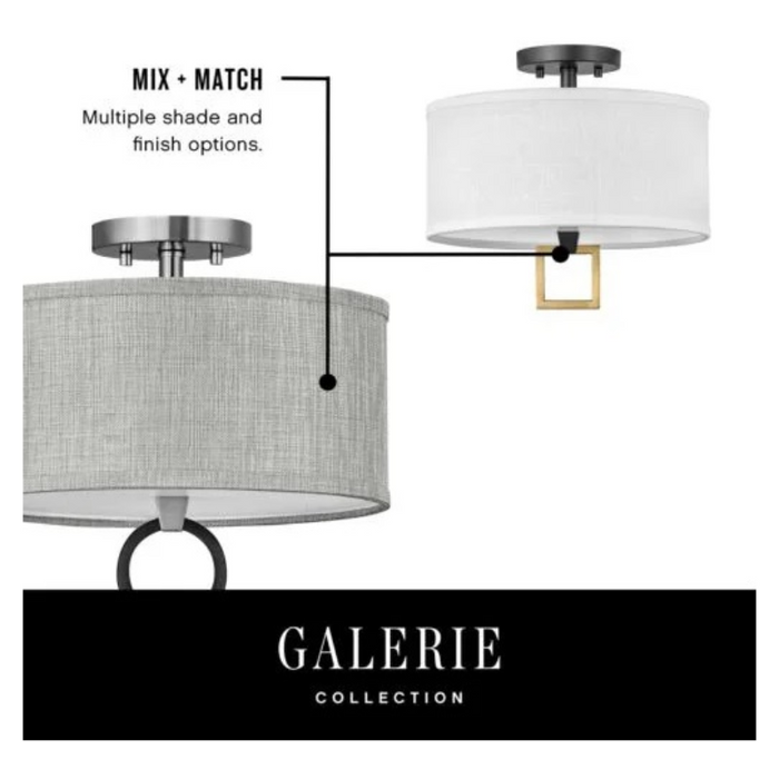 Hinkley 41810 Link Off White 4-lt 24" LED Semi-Flush Mount