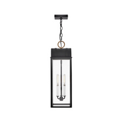 Hinkley 10662 Catalina 3-lt 8" LED Hanging Lantern - Black with Burnished Bronze accents
