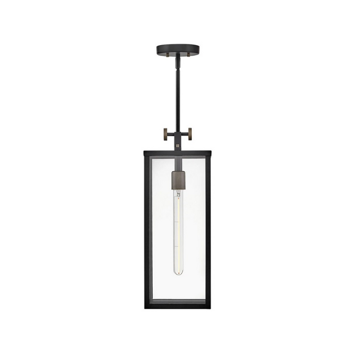 Hinkley 23012 Catalina 1-lt 8" LED Hanging Lantern - Black with Burnished Bronze accents