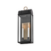 Hinkley 10665 Campbell 2-lt 26" Tall LED Outdoor Wall Mount Lantern - Black with Burnished Bronze accents