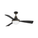Hinkley 905950F Oliver 50" Ootdoor Ceiling Fan with LED Light Kit - Matte Black with Heritage Brass accents
