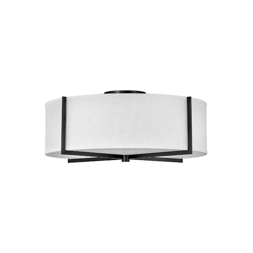 Hinkley 41710 Axis Off White 4-lt 26" LED Semi-Flush Mount - Black