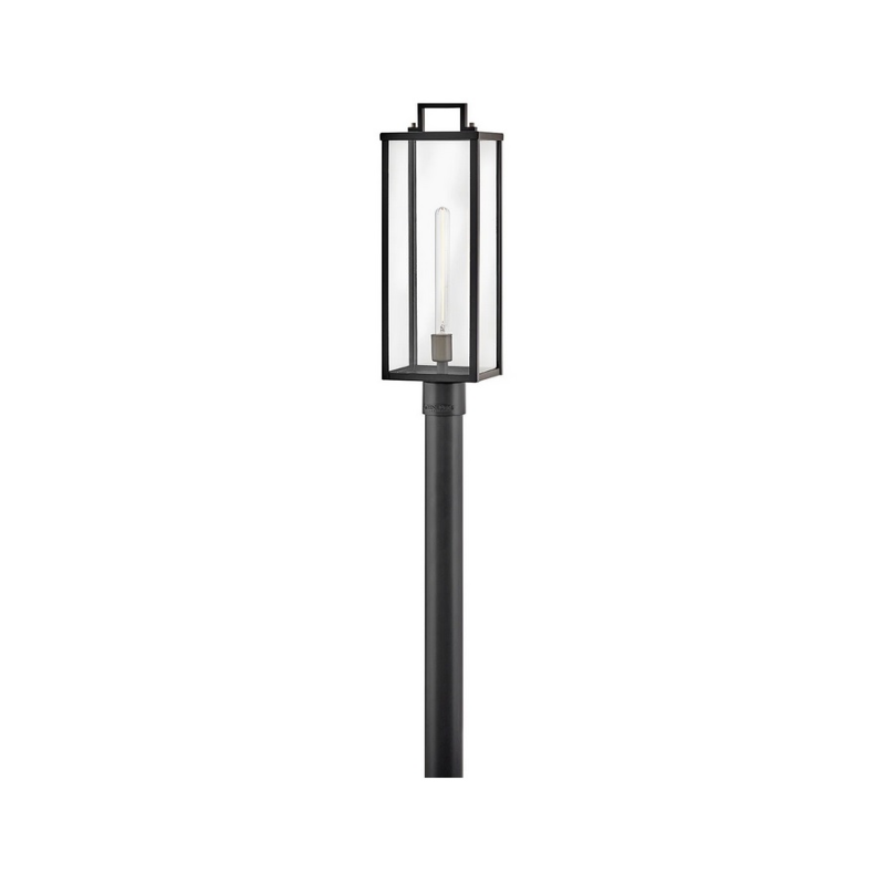 Hinkley 23011 Catalina 1-lt 24" Tall LED Outdoor Post Mount Lantern - Black with Burnished Bronze accents