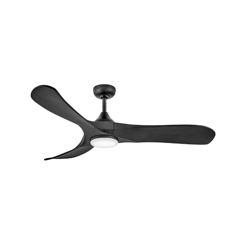 Hinkley 903856F Swell Illuminated 56" Ceiling Fan with LED Light Kit - Matte Black/Matte Black
