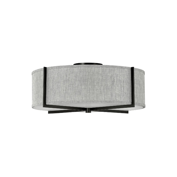 Hinkley 41709 Axis Heathered Gray 4-lt 26" LED Semi-Flush Mount - Black
