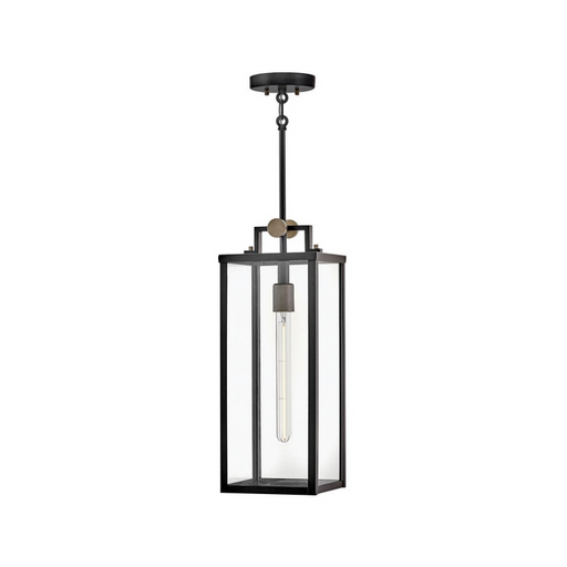 Hinkley 23012 Catalina 1-lt 8" LED Hanging Lantern - Black with Burnished Bronze accents