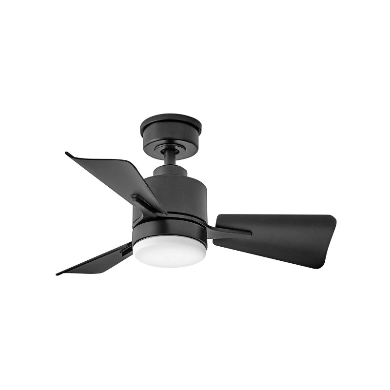 Hinkley 906030F Atom 30" Ceiling Fan with LED Light Kit - Matte Black