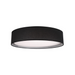 Kuzco FM7920-5CCT Dalton 1-lt 20" LED Flush Mount, 5CCT Selectable - Black/Textured Linen