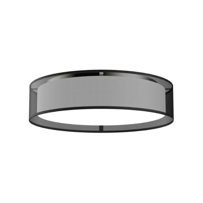 Kuzco FM7920-5CCT Dalton 1-lt 20" LED Flush Mount, 5CCT Selectable - Black/Organza