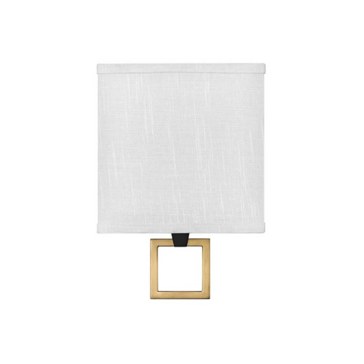 Hinkley 41302 Link Off White 1-lt 12" Tall LED Wall Sconce -  Black/Heritage Brass