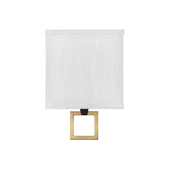 Hinkley 41302 Link Off White 1-lt 12" Tall LED Wall Sconce -  Black/Heritage Brass