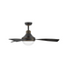 Hinkley 905950F Oliver 50" Ootdoor Ceiling Fan with LED Light Kit - Matte Black with Heritage Brass accents