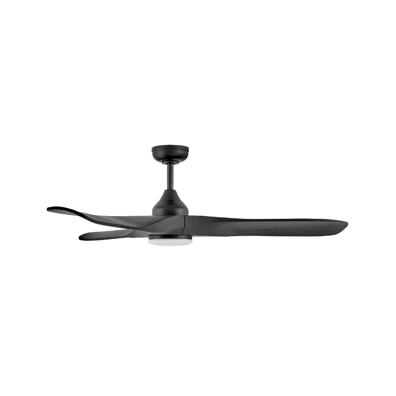 Hinkley 903856F Swell Illuminated 56" Ceiling Fan with LED Light Kit - Matte Black/Matte Black
