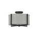 Hinkley 41705 Axis Heathered Gray 2-lt 15" LED Semi-Flush Mount - Black