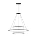 Bover Circular S/3L/90/200/90 3-lt 82" LED Pendant, Inward Light-Black