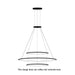 Bover Circular S/3L/90/200/90 3-lt 82" LED Pendant, Inward Light