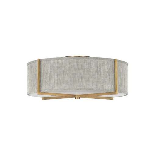Hinkley 41709 Axis Heathered Gray 4-lt 26" LED Semi-Flush Mount - Heritage Brass