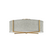 Hinkley 41709 Axis Heathered Gray 4-lt 26" LED Semi-Flush Mount - Heritage Brass