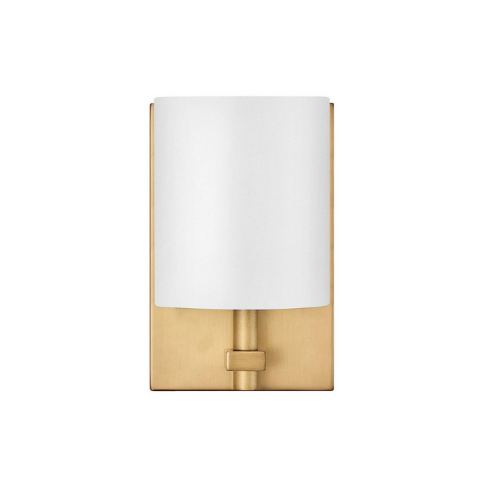 Hinkley 41011 Avenue White Acrylic 1-lt 9" Tall LED Wall Sconce - Heritage Brass
