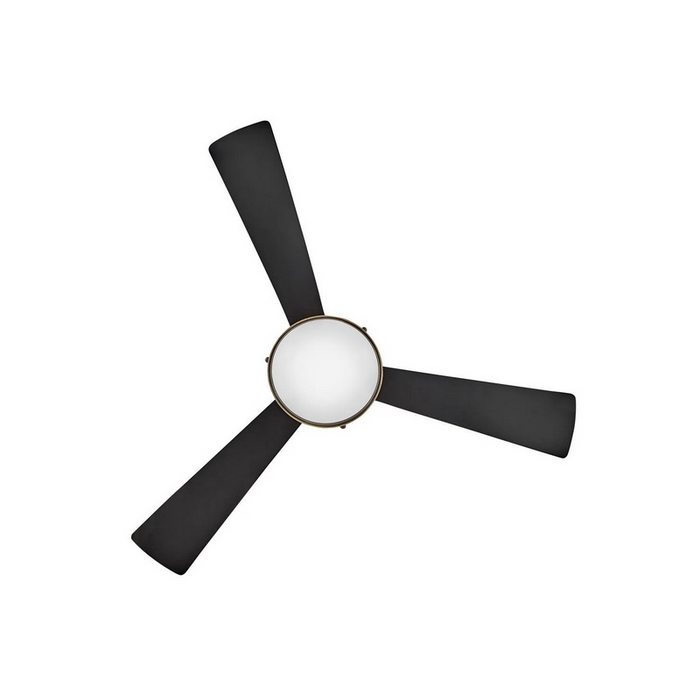 Hinkley 905950F Oliver 50" Ootdoor Ceiling Fan with LED Light Kit - Heritage Brass with Matte Black accents