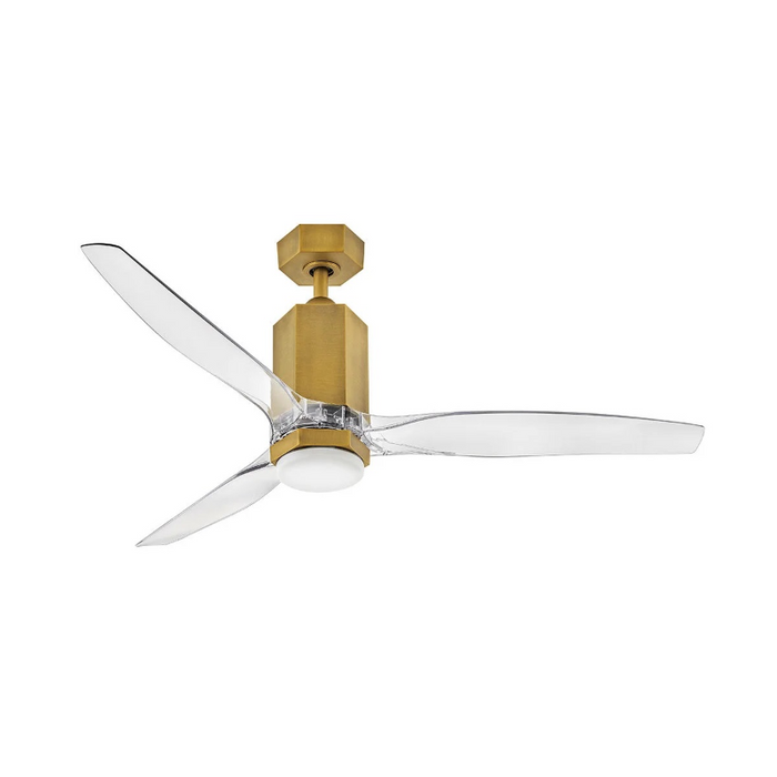Hinkley 905852F Facet 52" Dual Mount Ceiling Fan with LED Light Kit - Heritage Brass