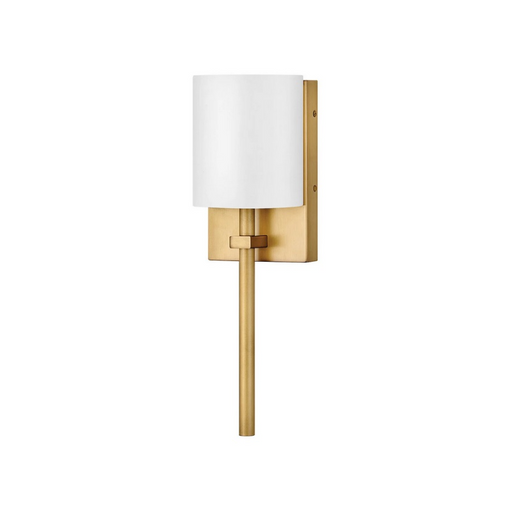 Hinkley 41011 Avenue White Acrylic 1-lt 9" Tall LED Wall Sconce - Heritage Brass