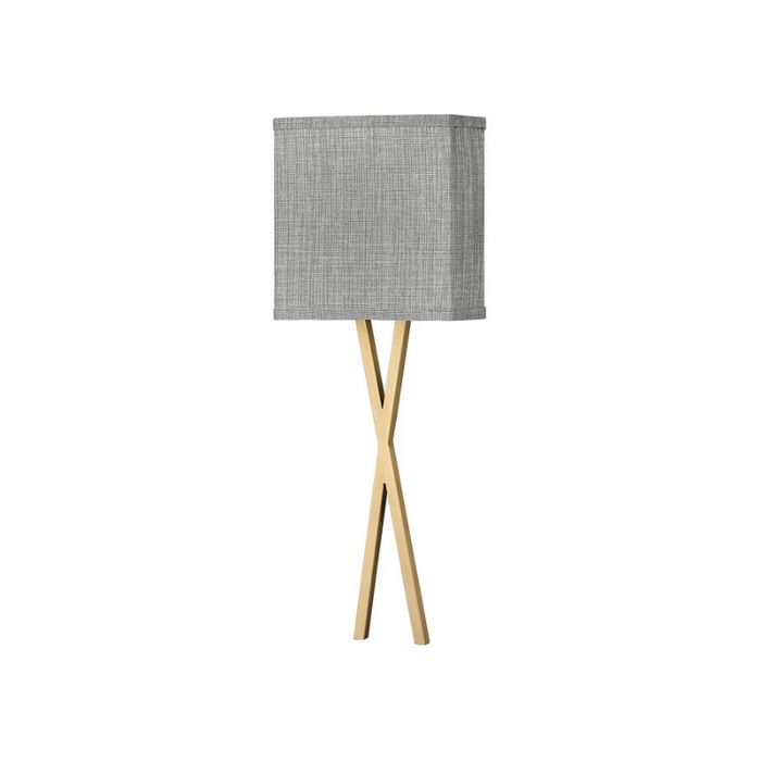 Hinkley 41101 Axis Heathered Gray 1-lt 22" Tall LED Wall Sconce - Heritage Brass