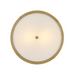 Hinkley 4893 Clarke 2-lt 15" LED Semi-Flush Mount, Linen Shade - Lacquered Dark Brass