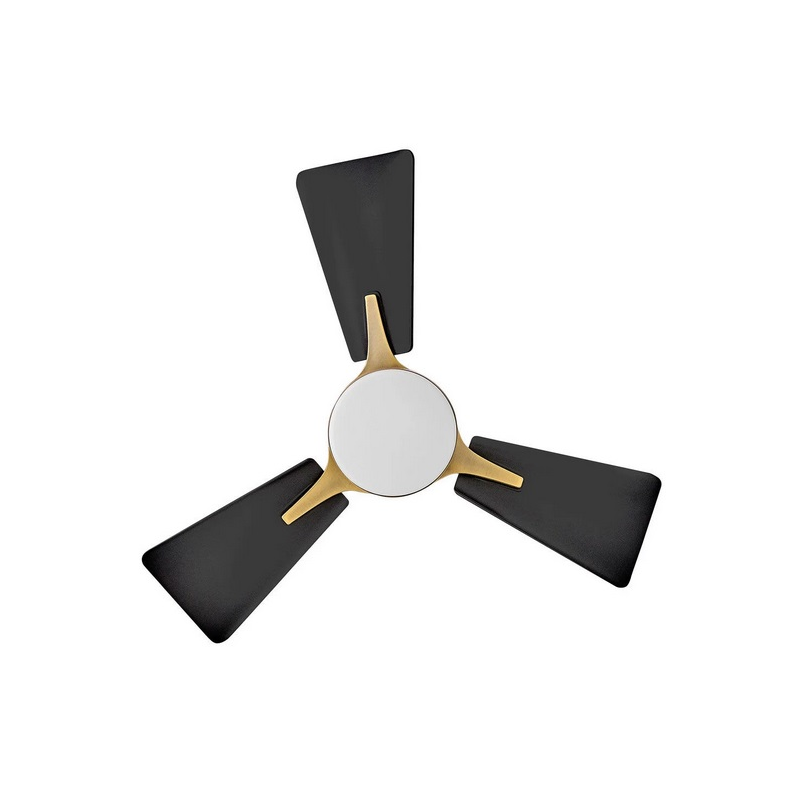 Hinkley 906030F Atom 30" Ceiling Fan with LED Light Kit - Heritage Brass