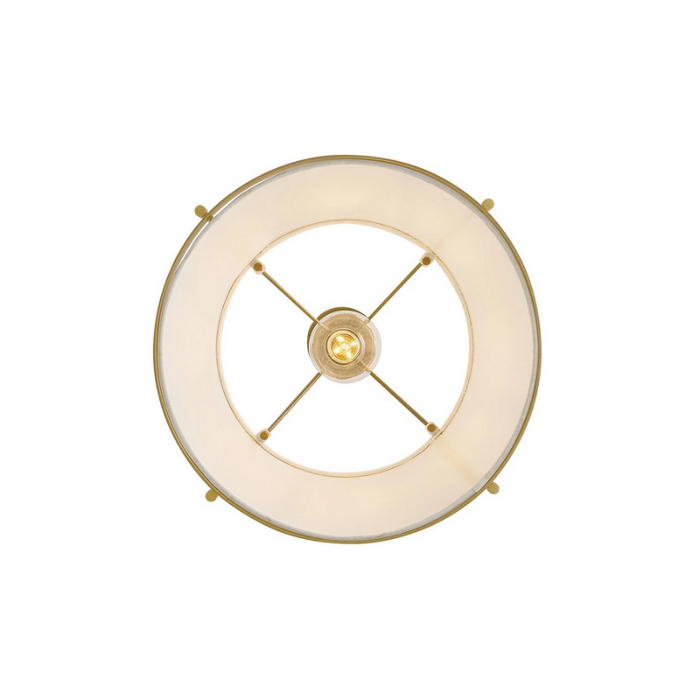 Hinkley 4894 Clarke 1-lt 16" LED Pendant, Linen Shade - Lacquered Dark Brass
